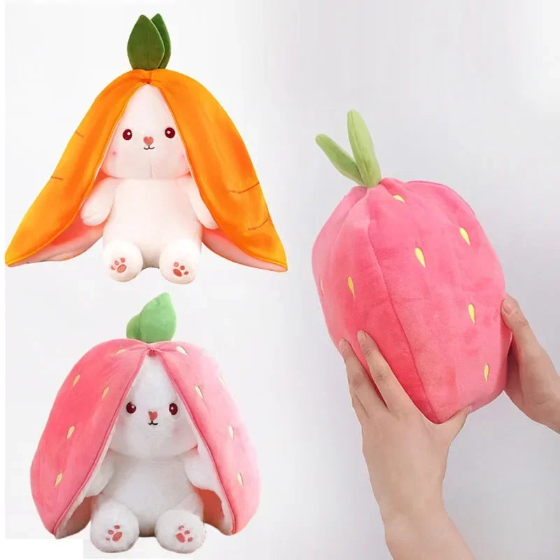 Cute Strawberry Carrot Rabbit Plush