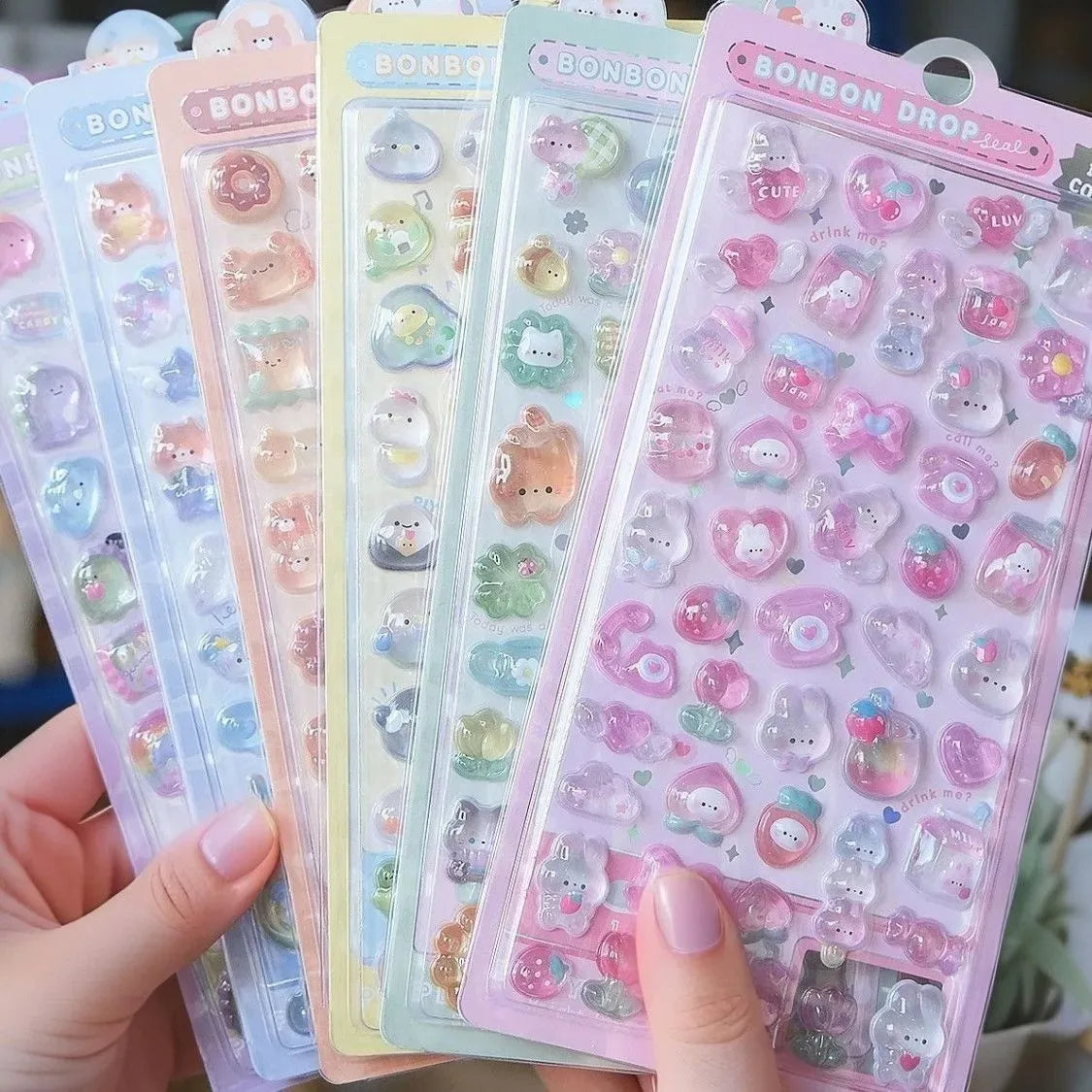 3D Relief Drop Stickers