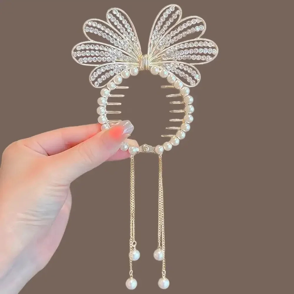 Flower Tassel Hair Clip Women