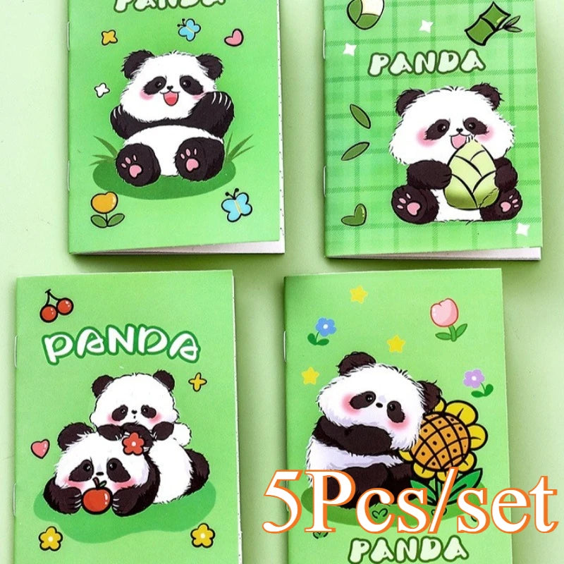 5Pcs Little Notebooks Anime Cartoon Notepad Planner Journal