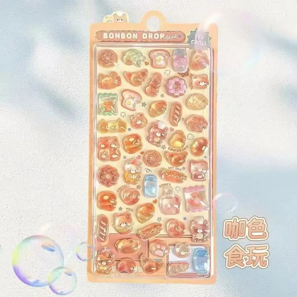 3D Relief Drop Stickers