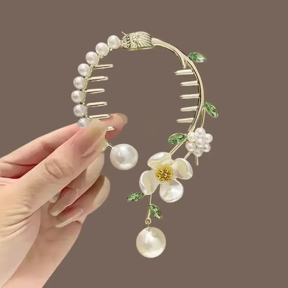 Flower Tassel Hair Clip Women