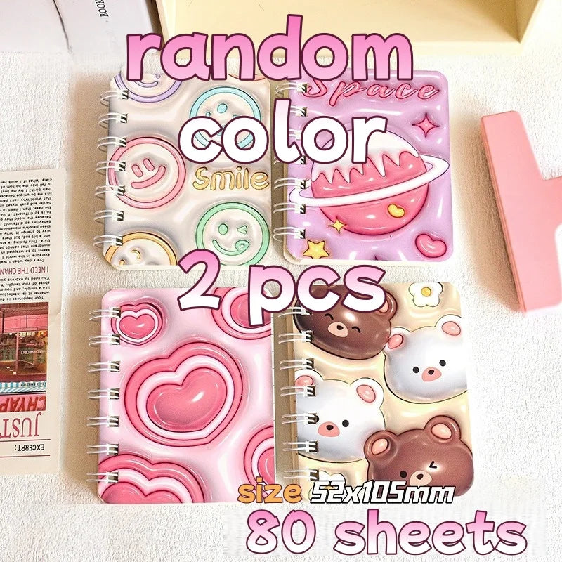 3D Cover Puff A7 Notebook