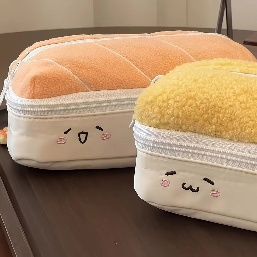 1 Piece of Randomly Designed Salmon and Shrimp-Shaped Pencil Case