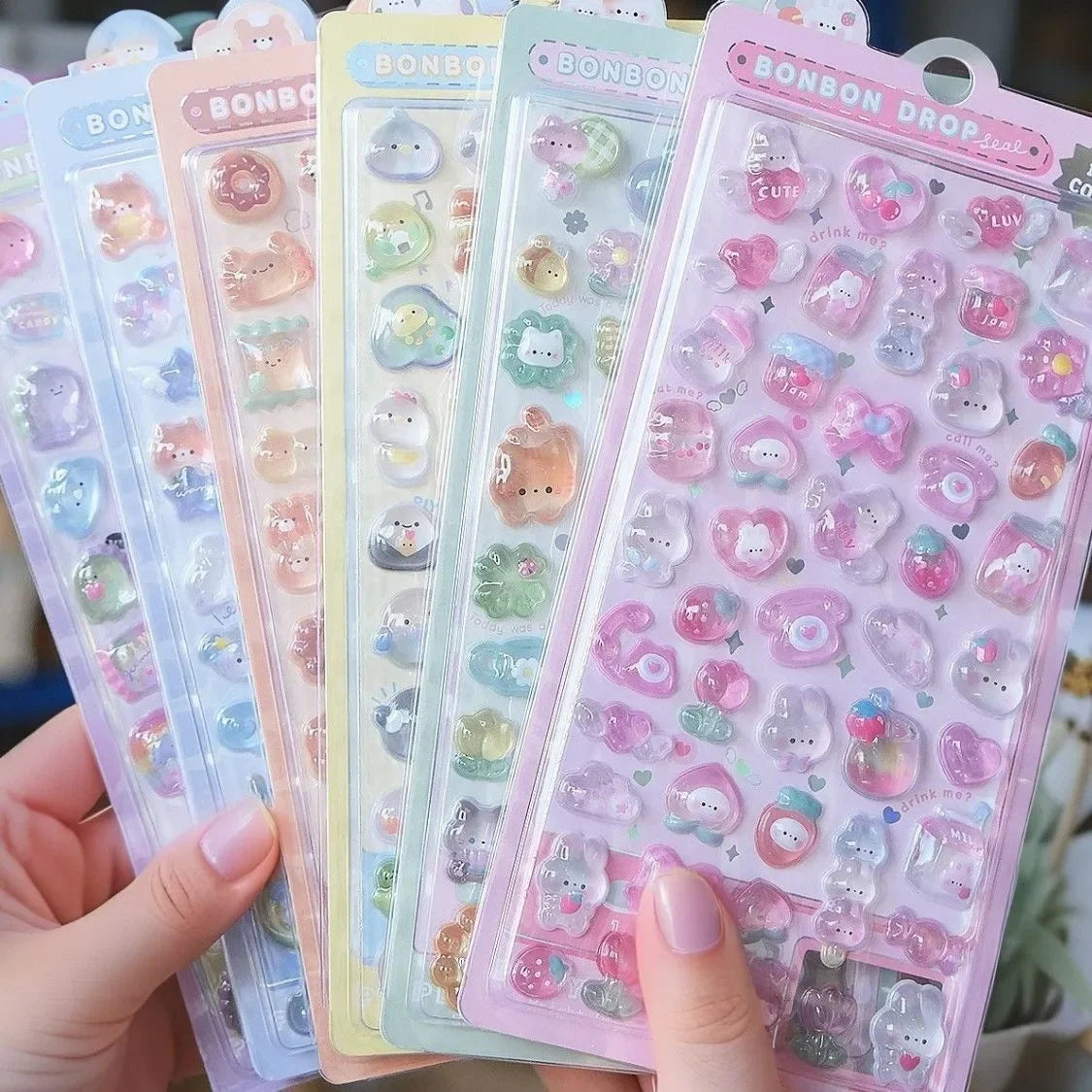3D Relief Drop Stickers