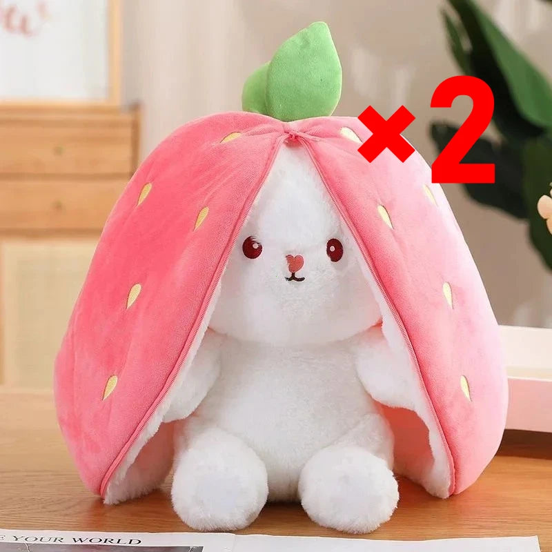 Cute Strawberry Carrot Rabbit Plush