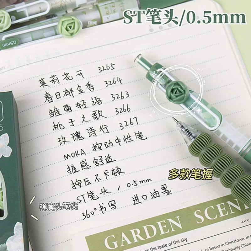 5Pcs Creative Rose Series 0.5mm Gel Pen Set