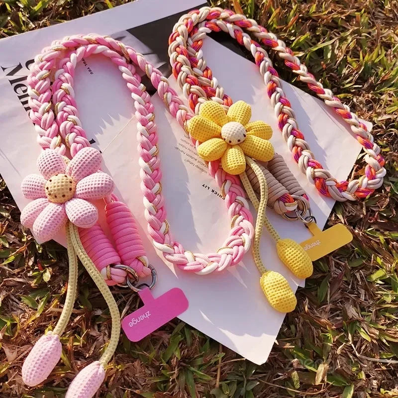 Sunflower crossbody phone hanging rope