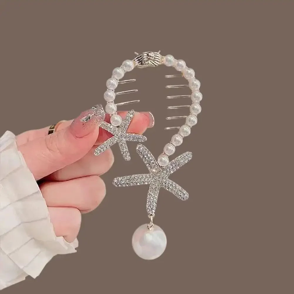 Flower Tassel Hair Clip Women