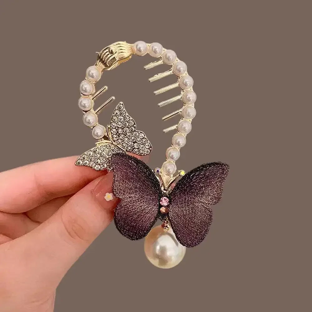 Flower Tassel Hair Clip Women