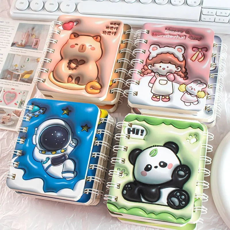 3D Cover Puff A7 Notebook