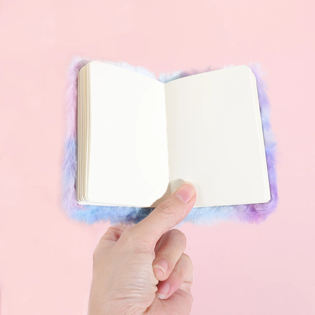 Cute Fluffy Butterfly Heart Embroidery Notebook