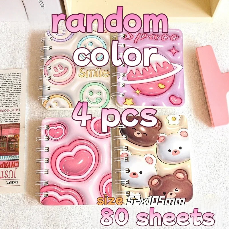 3D Cover Puff A7 Notebook