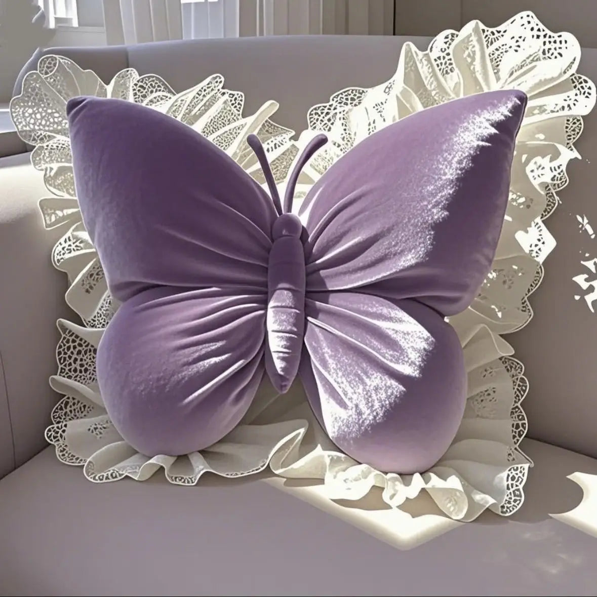 Cute Princess Butterfly Office Pillow