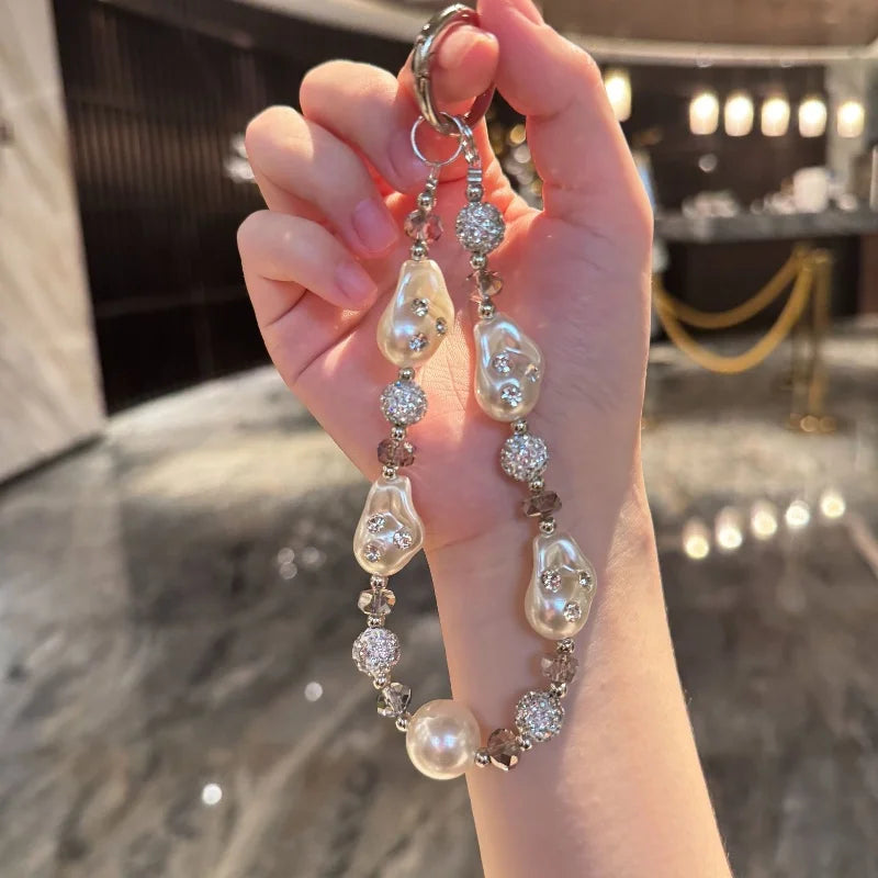 Luxury Pearl Crystal Bead Key Chains