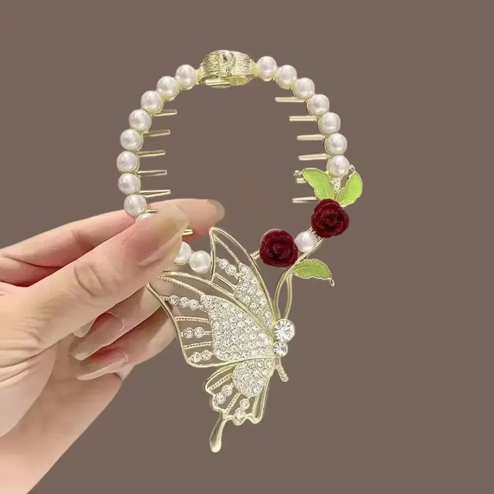 Flower Tassel Hair Clip Women