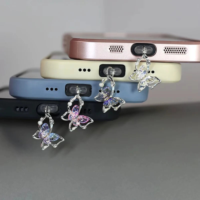 Beautiful Butterfly Phone Dust plug Accessories