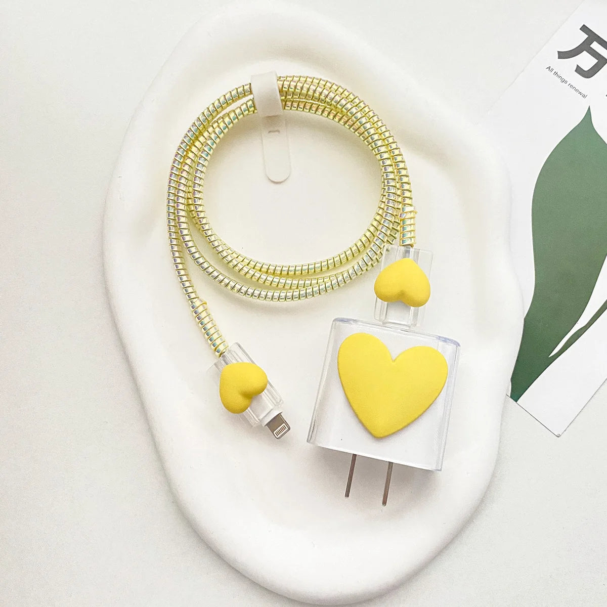 3D Love Charger Protector Cable Organiser for IPhone 15 14 13 12 Pro Max