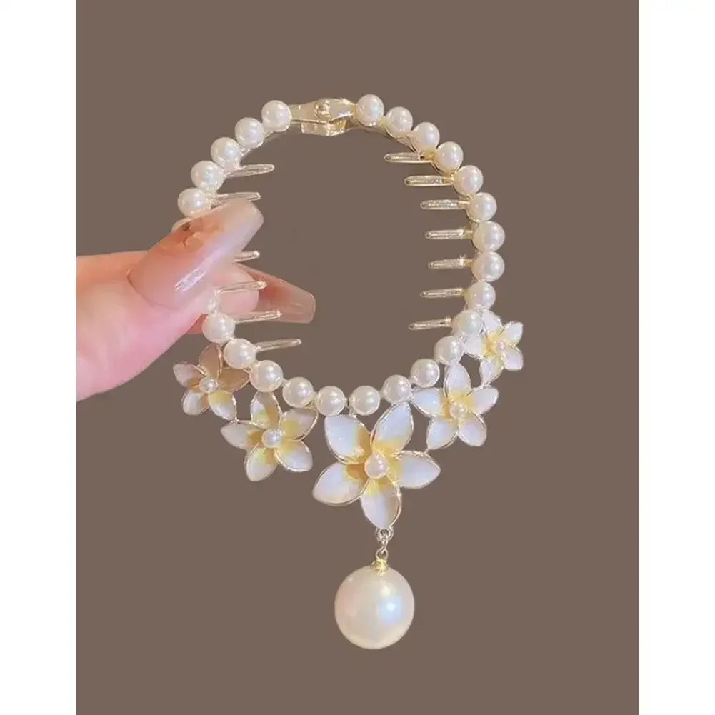 Flower Tassel Hair Clip Women