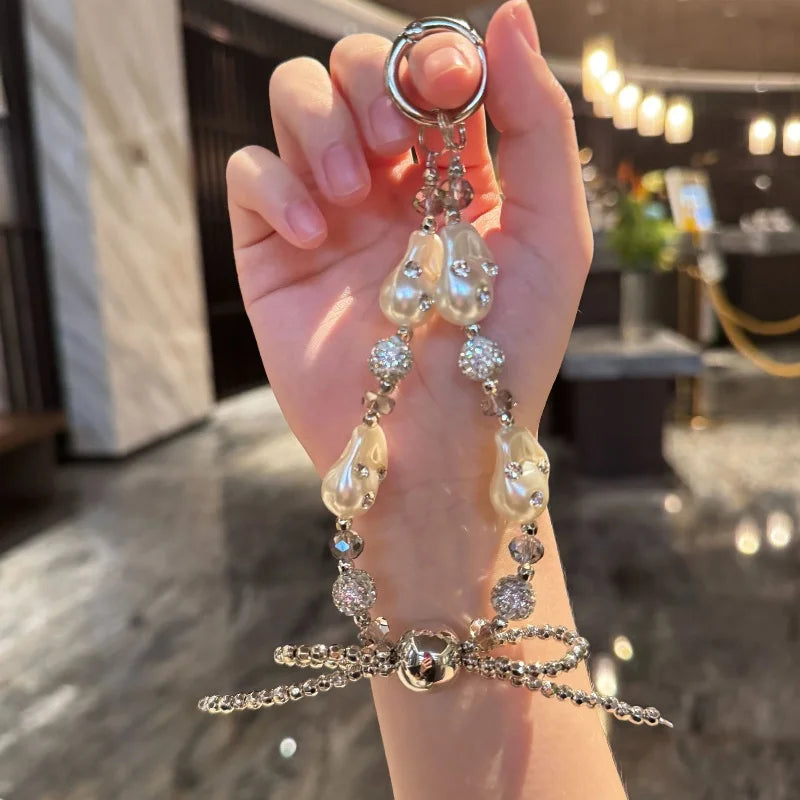 Luxury Pearl Crystal Bead Key Chains