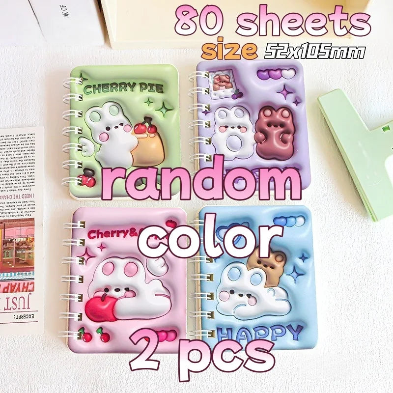 3D Cover Puff A7 Notebook