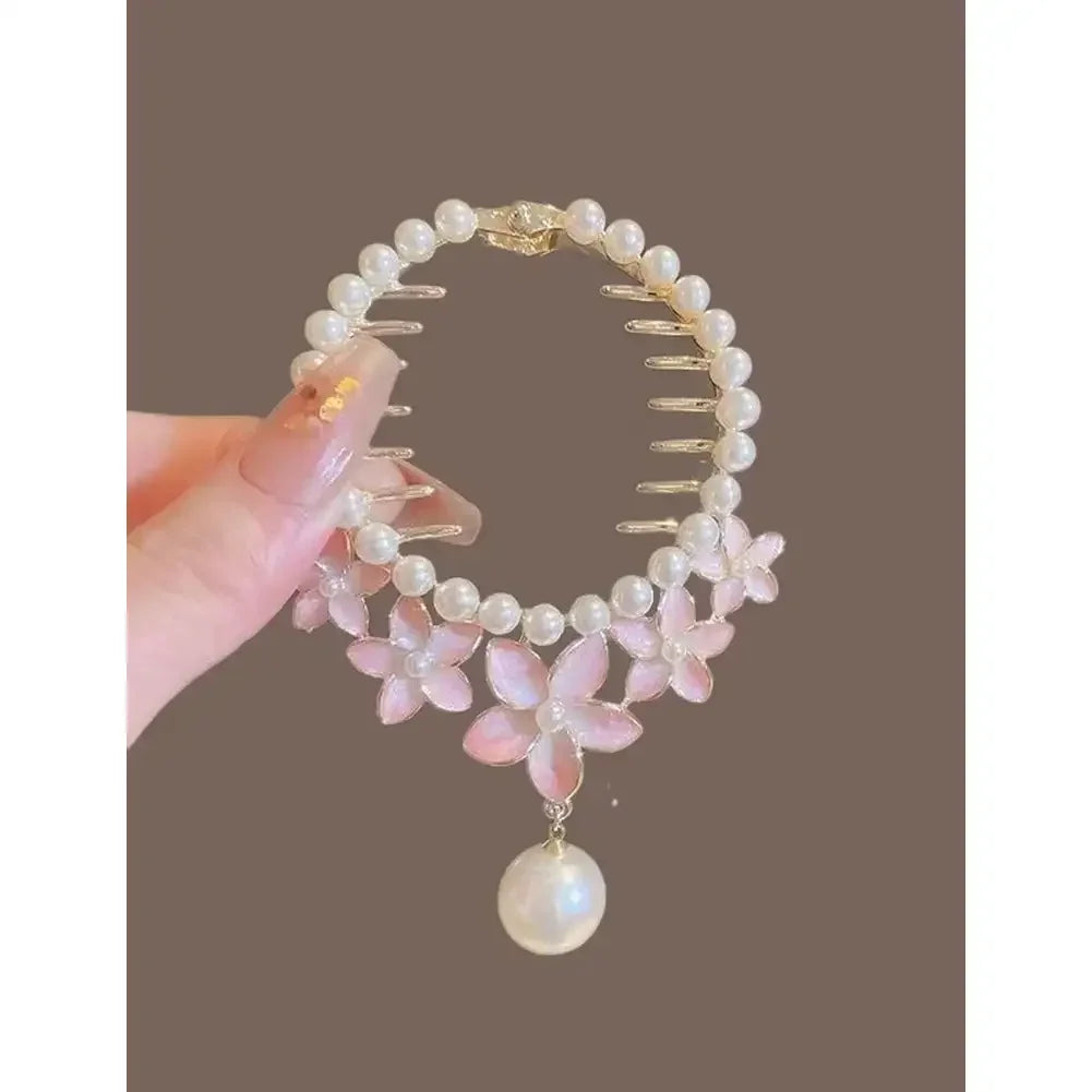 Flower Tassel Hair Clip Women