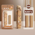 Cute Capybara Push-pull Rubber Eraser Cartoon Silicone Eraser Replaceable Core Correction Tool Student Stationery Gift