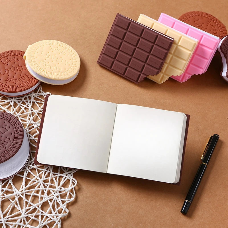 80 Pages/Set Creative Chocolate Shaped Pocket Notebook& Pen Set