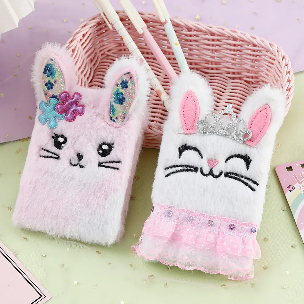 Cartoon Bunny Plush Notebook