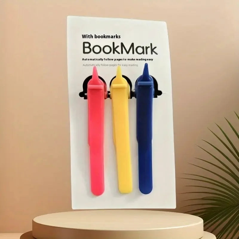 3/6Pcs 3 colors silicone bookmark