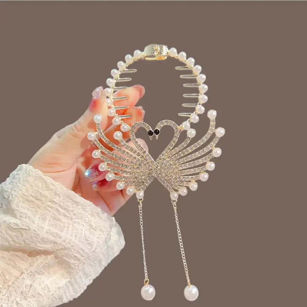 Flower Tassel Hair Clip Women