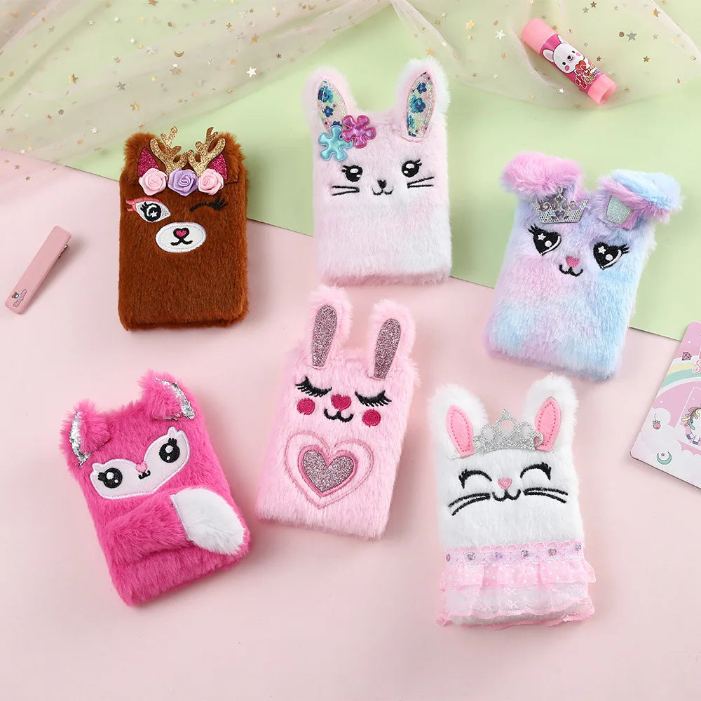 Cartoon Bunny Plush Notebook