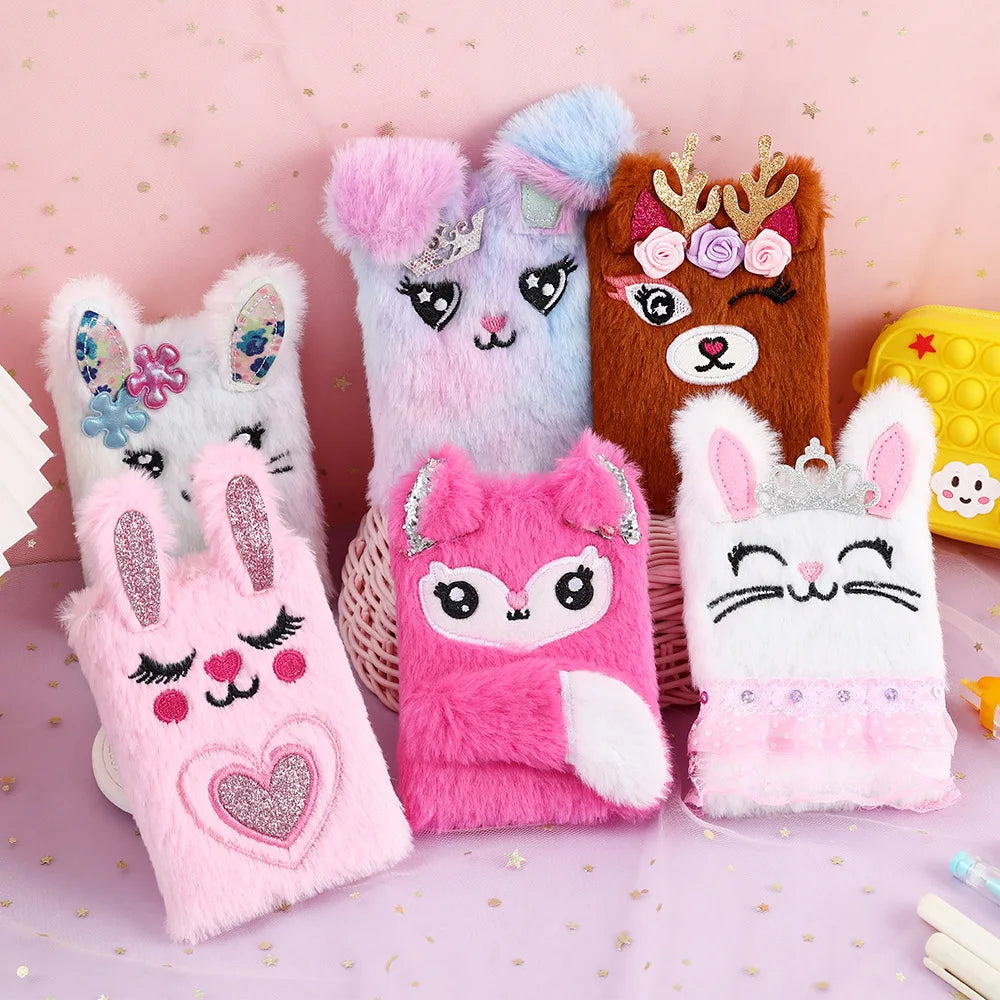 Cartoon Bunny Plush Notebook
