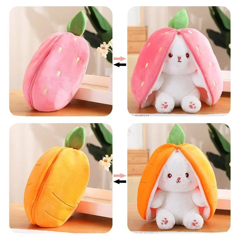 Cute Strawberry Carrot Rabbit Plush