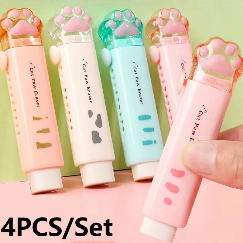 4PCS Children's School Rubber Eraser Pencil Stationery