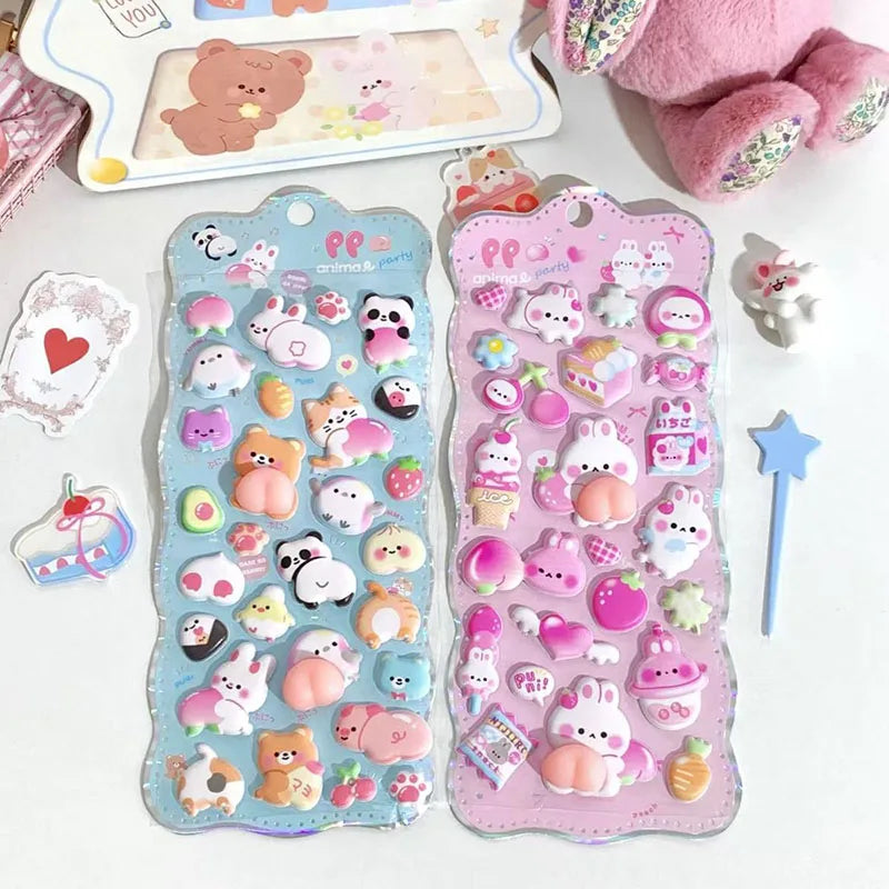 Cute Bunny Stereo Foam Stickers