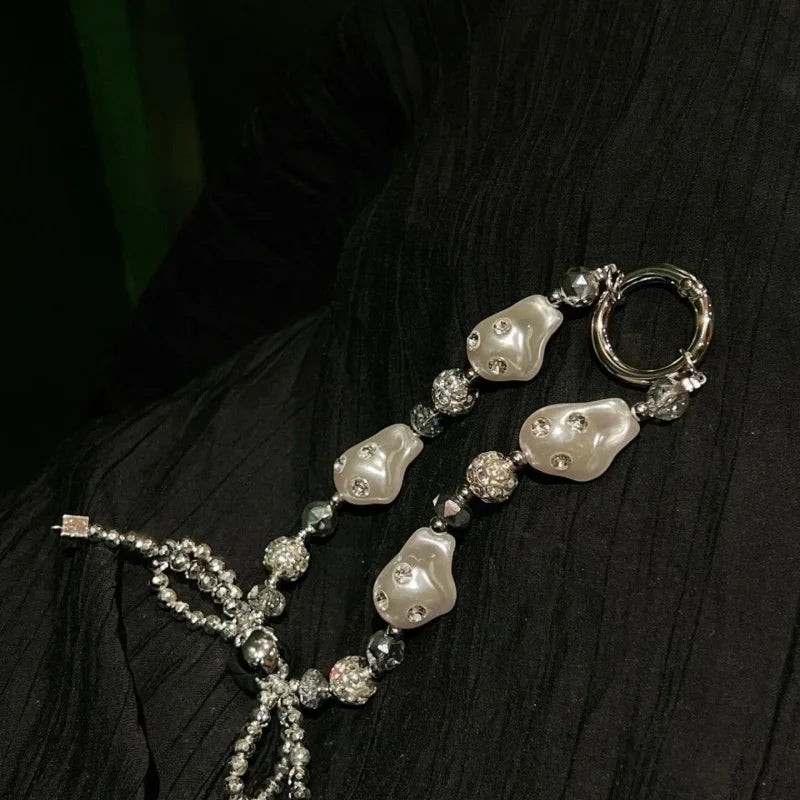 Luxury Pearl Crystal Bead Key Chains
