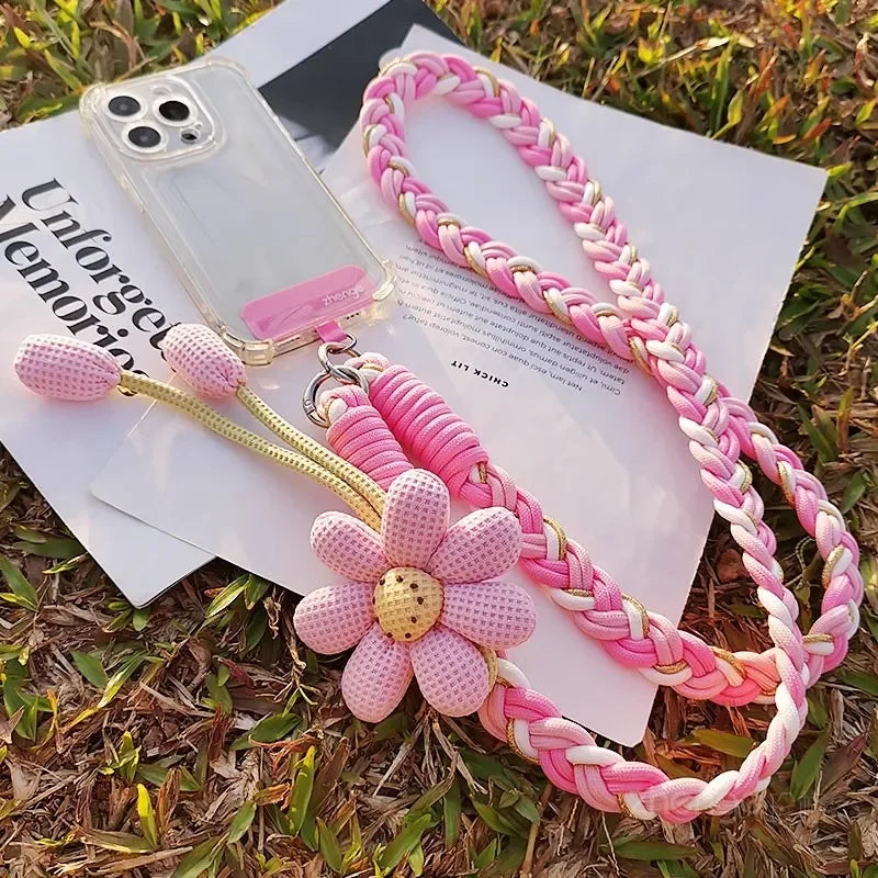 Sunflower crossbody phone hanging rope