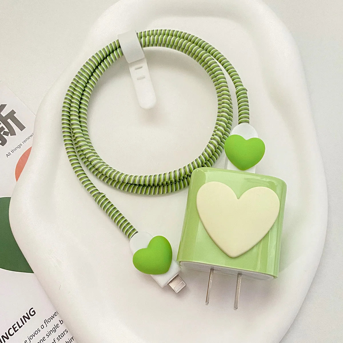 3D Love Charger Protector Cable Organiser for IPhone 15 14 13 12 Pro Max