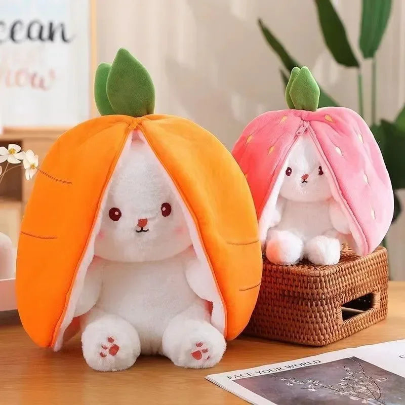 Cute Strawberry Carrot Rabbit Plush