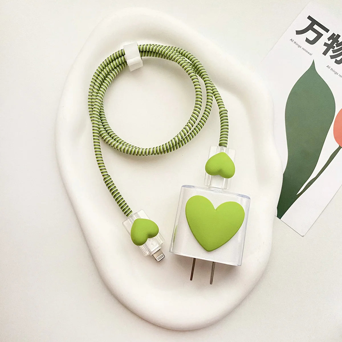 3D Love Charger Protector Cable Organiser for IPhone 15 14 13 12 Pro Max