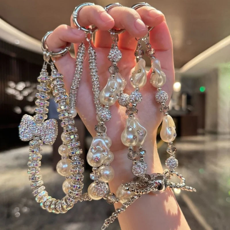Luxury Pearl Crystal Bead Key Chains