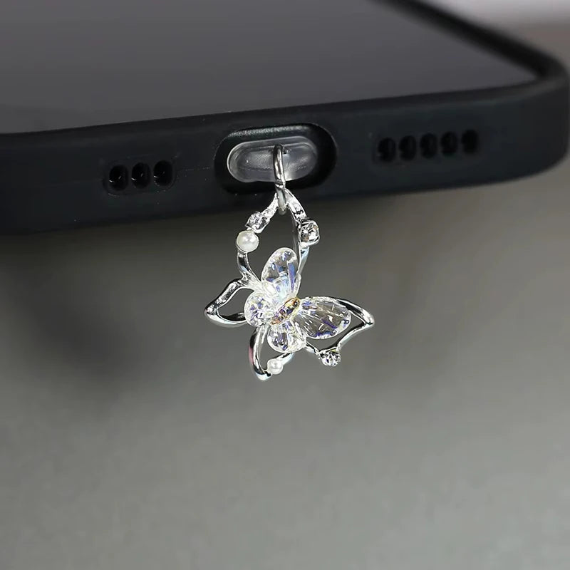 Beautiful Butterfly Phone Dust plug Accessories