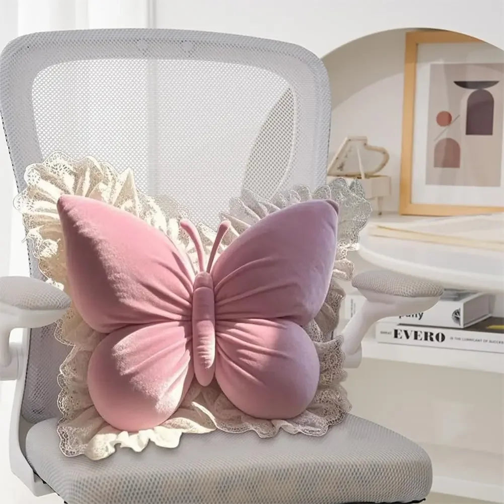 Cute Princess Butterfly Office Pillow