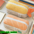 1 Piece of Randomly Designed Salmon and Shrimp-Shaped Pencil Case