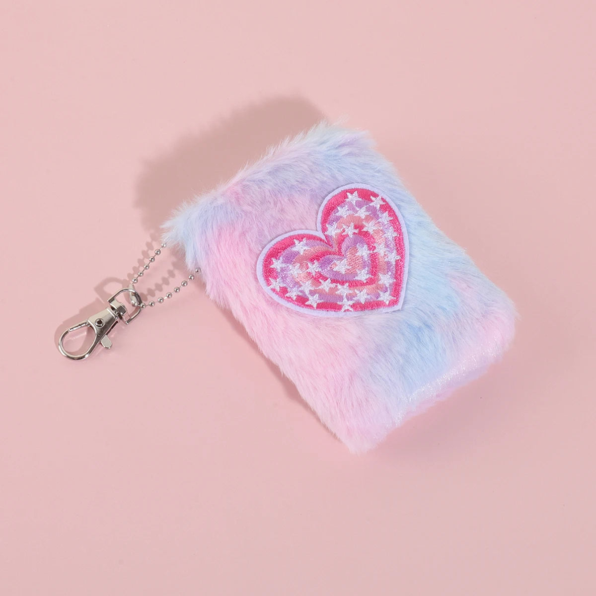 Cute Fluffy Butterfly Heart Embroidery Notebook
