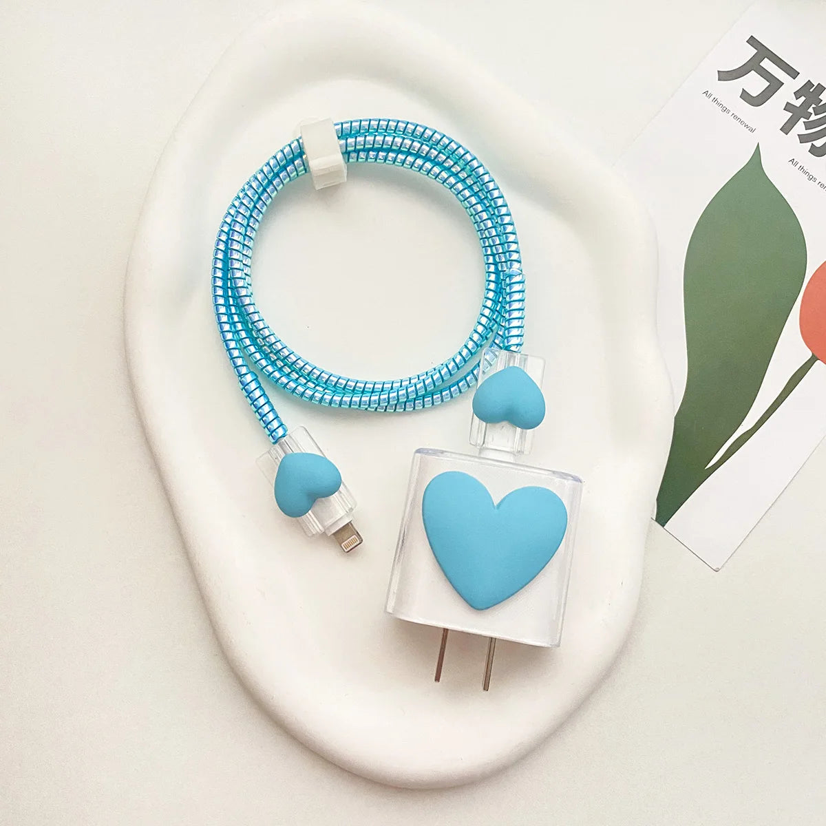 3D Love Charger Protector Cable Organiser for IPhone 15 14 13 12 Pro Max