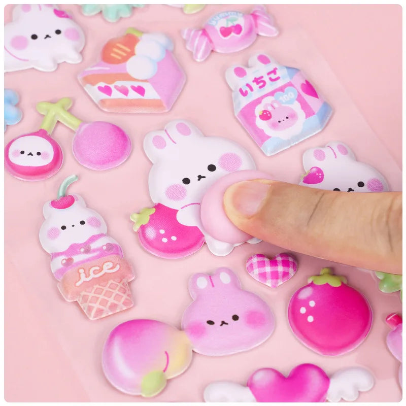 Cute Bunny Stereo Foam Stickers