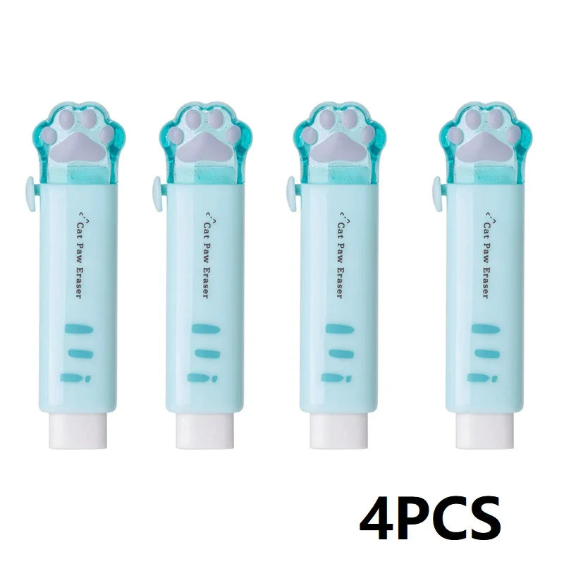 4PCS Children's School Rubber Eraser Pencil Stationery