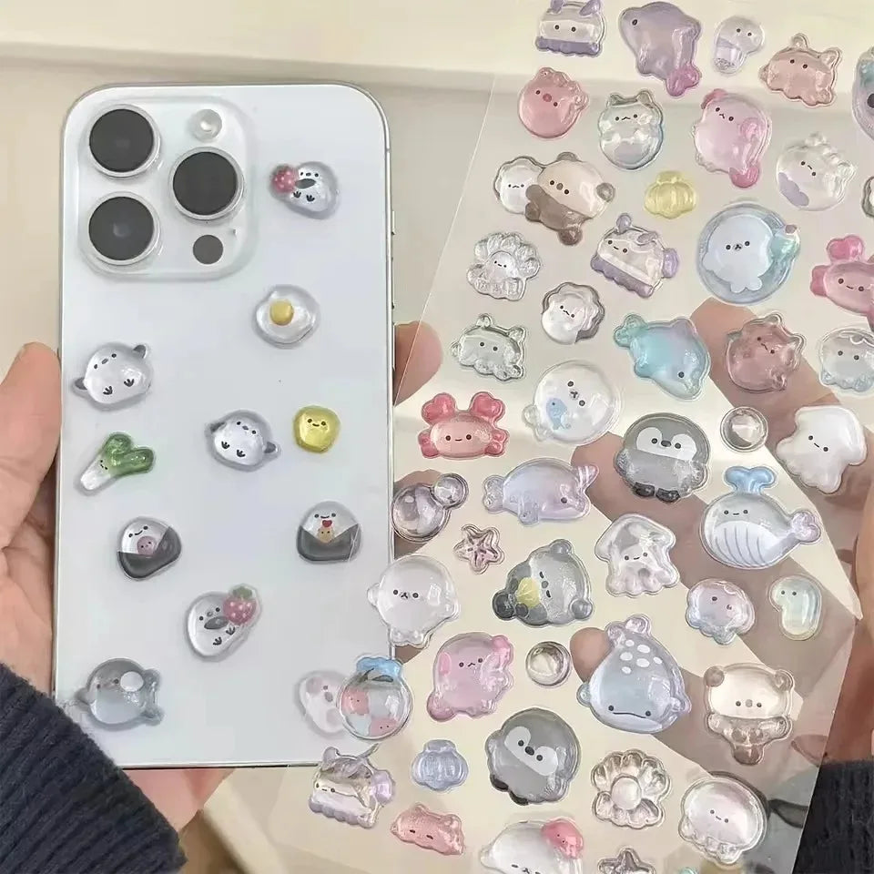 3D Relief Drop Stickers